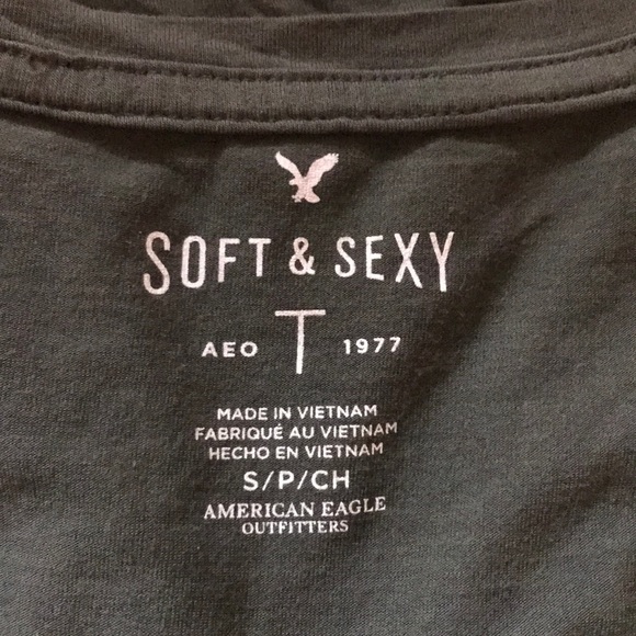 green soft and sexy american eagle tee - Picture 2 of 3